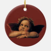 システィンマドンナ、エンジェルス詳細バイラファエルサンツィオ セラミックオーナメント (裏面)