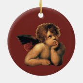 システィンマドンナ、エンジェルス詳細バイラファエルサンツィオ セラミックオーナメント (裏面)