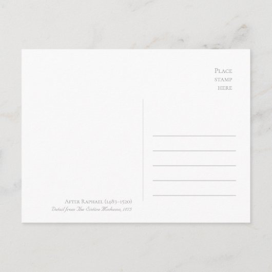 システィン・メアリーとイエスの子どもの愛引用文CC0977 ポストカード (裏面)