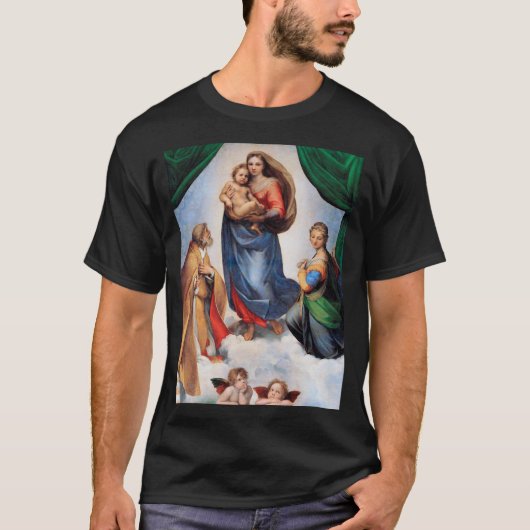 システィーナの聖母 ラファエロ Tシャツ (正面)