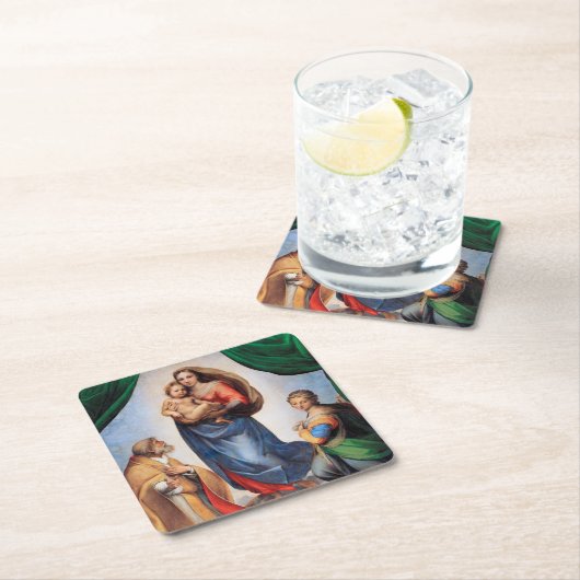 システィーナマドンナラファエル スクエアペーパーコースター (インサイチュ)