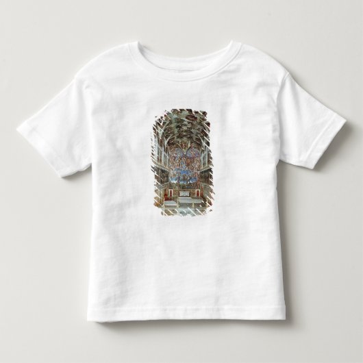 システィーナ礼拝堂の内部の眺め トドラーTシャツ (正面)