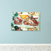 システィーナ礼拝堂の天井 キャンバスプリント (インサイチュ (ウッドフロア))