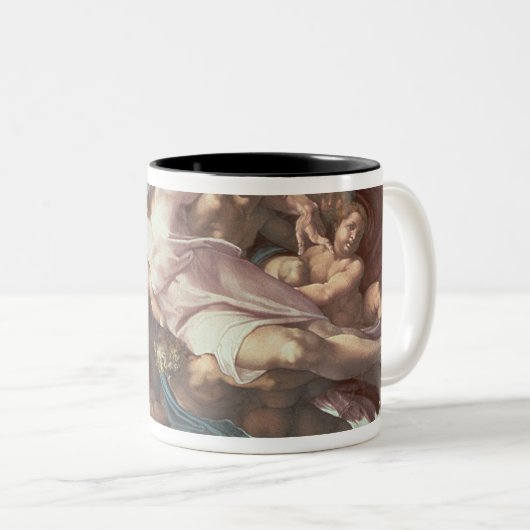 システィーナ礼拝堂の天井 ツートーンマグカップ (正面右)