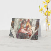 システィーナ礼拝堂の天井: 予言者ジェレミア カード (黄色い花)