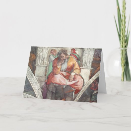 システィーナ礼拝堂の天井: 予言者ジェレミア カード (正面)