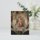 システィーナ礼拝堂の天井：預言者イザヤ ポストカード (スタンド正面)