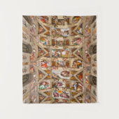 システィーナ礼拝堂の天井， 1512 by Michelangelo タペストリー (正面)