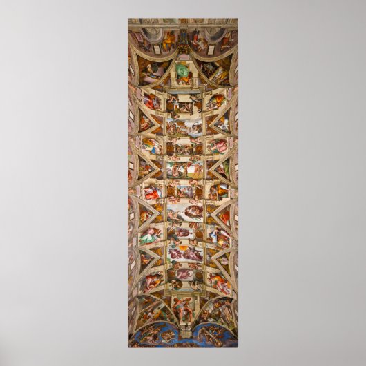 システィーナ礼拝堂の天井, 1512 by Michelangelo ポスター (正面)