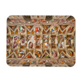 システィーナ礼拝堂の天井， 1512 by Michelangelo マグネット (横)