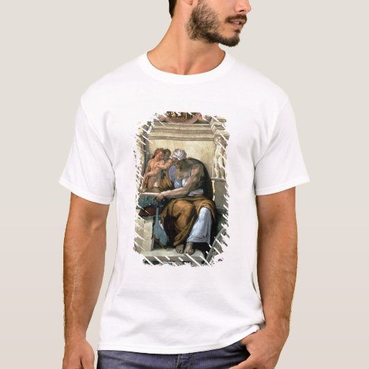 システィーナ礼拝堂の天井: CumaeanのSibyl 1510年 Tシャツ (正面)