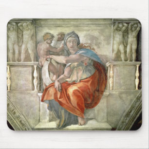システィーナ礼拝堂の天井: Delphic Sibyl マウスパッド