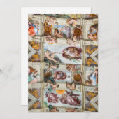 システィーナ礼拝堂 ミケランジェロ - バチカン、ローマ、イタリア 招待状 (正面/裏面)