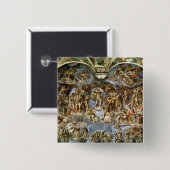 システィーナ礼拝堂: 最後の判断1538-41年 缶バッジ (正面&裏面)