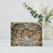 システィーナ礼拝堂:最後の審判、1538年~41年 ポストカード (スタンド正面)