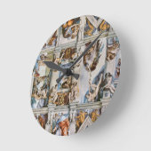 システィーヌチャペルシーリングミケランジェロ ラウンド壁時計 (傾斜)