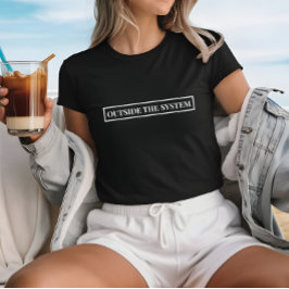 システスタイリッシュムのスローガンの外で黒く Tシャツ