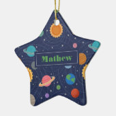 システパーソナライズされた太陽のムの宇宙 セラミックオーナメント (左)