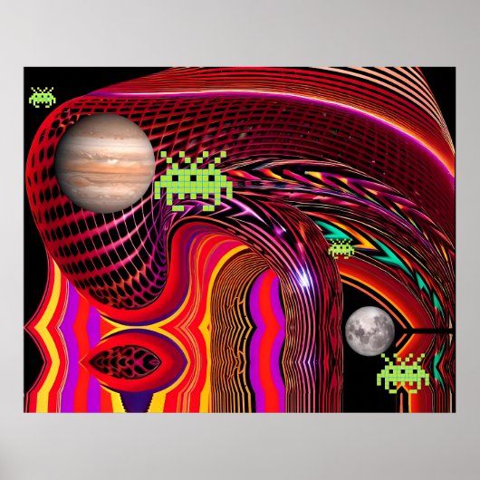 システマティック太陽のパニック – ケン・ゲージ超現実美術 ポスター (正面)