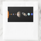 システムの大き太陽のいステッカーの惑星 長方形シール (バッグ)