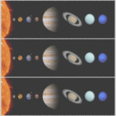 システムの太陽の惑星14インチSq.スキンシール シール (正面)