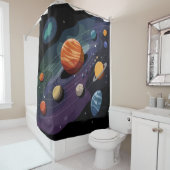 システムの太陽の惑星 シャワーカーテン (インサイチュ)