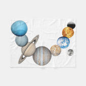 システムの太陽の惑星(色の変更) フリースブランケット (正面(横))