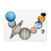 システムの太陽の惑星（色の変更） マグネット (横)