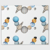 システムの太陽の惑星（色の変更） ラッピングペーパー (フラット)