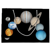 システムの太陽の惑星（色の変更） ラージペーパーバッグ (裏面)