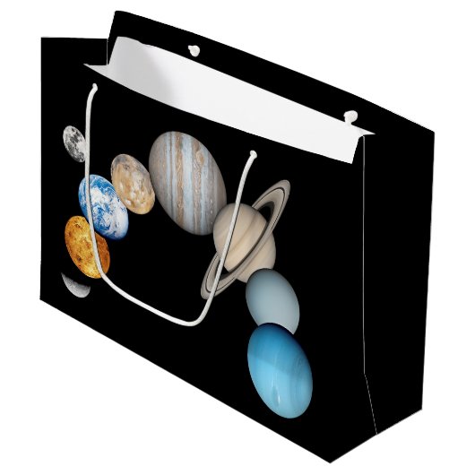 システムの太陽の惑星（色の変更） ラージペーパーバッグ (正面アングル)