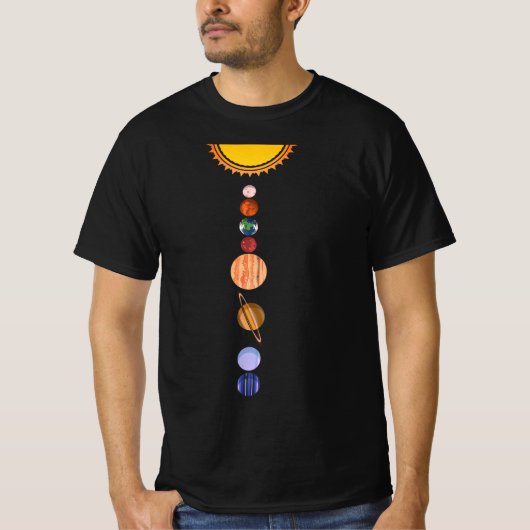 システムの太陽の惑星 Tシャツ (正面)