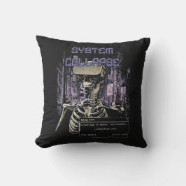 システムの崩壊 – テクノ – ディストピアのストリートウェア クッション