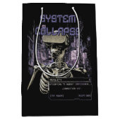 システムの崩壊 – テクノ – ディストピアのストリートウェア ミディアムペーパーバッグ (正面)