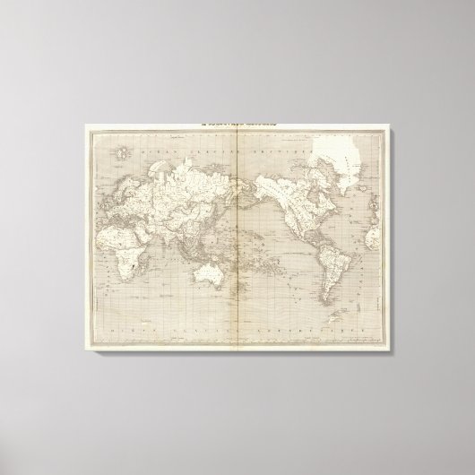 システムの平面状太陽の図 キャンバスプリント (正面)