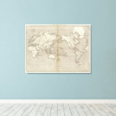 システムの平面状太陽の図 キャンバスプリント (インサイチュ (ウッドフロア))