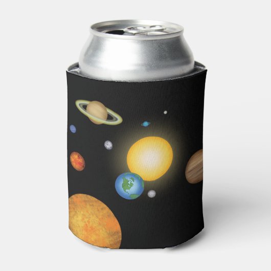 システムの惑星太陽の深い暗い宇宙カスタム 缶クーラー (缶正面)