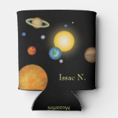 システムの惑星太陽の深い暗い宇宙カスタム 缶クーラー (裏面)