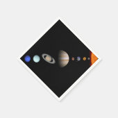 システムの惑星太陽の紙カスタムナプキン スタンダードカクテルナプキン (角)