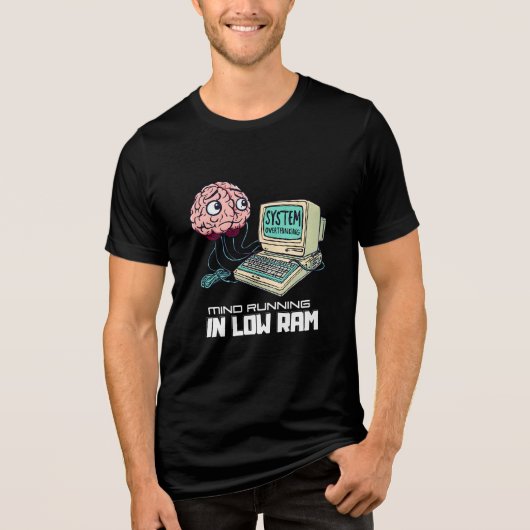 システムの過剰思考 - おもしろデザイン トライブレンドTシャツ (正面)