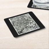 システムへの衝撃（電気椅子） スクエアペーパーコースター (アングル)