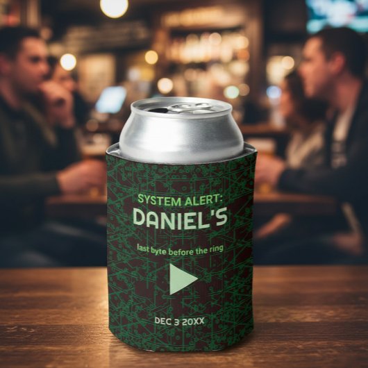 システムアラート ハッカー独身パーティー缶クーラー 缶クーラー