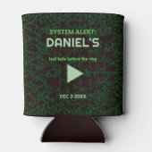 システムアラート ハッカー独身パーティー カン クーラー (裏面)