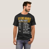 システムエンジニア時給システムエンジニアリング Tシャツ (正面フル)