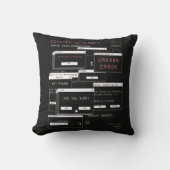 システムオフライン – テクノ-Brutalistデザイン クッション (正面)