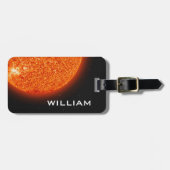 システムフ太陽のァリーサンブラック宇宙(星あり) ラゲッジタグ (正面横)