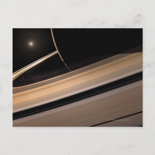 システム内の土星太陽の惑星、クローズアップ3 ポストカード (正面)