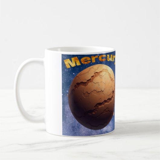 システム内の惑星をマグ太陽のする コーヒーマグカップ (左)