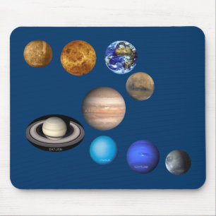 システム内の9つの太陽の惑星 マウスパッド