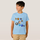 システム内の9つの太陽の惑星。マーキュリー、ヴィーナス、 Tシャツ (正面フル)